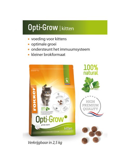 Fokker Cat Opti-Grow - Kattenvoer - Kip 2.5 kg