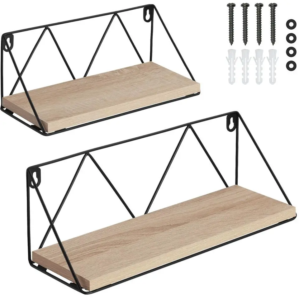 tectake 2 wandplanken Rockport, Industrieel Licht Hout, Eiken Sonoma