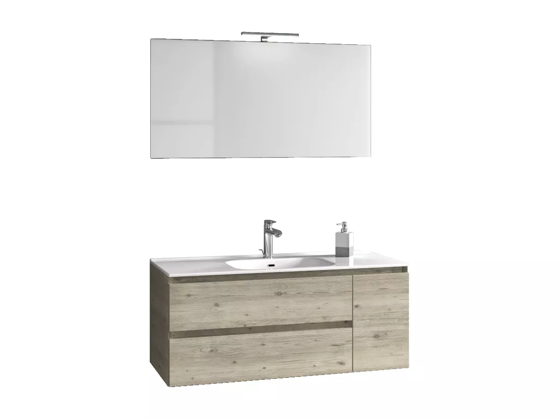 Ensemble salle de bain 4 pièces NETTUNO pin arctique