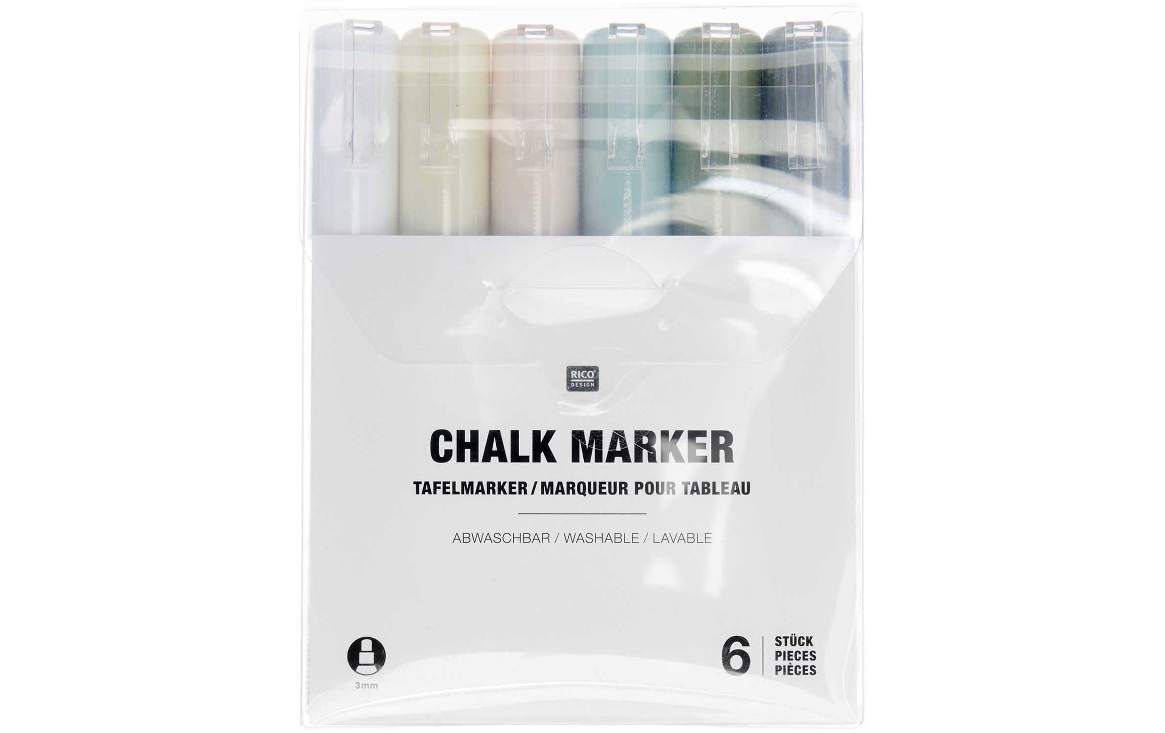 Kreidemarker 6 Stück, MehrfarbigKreativ mit Rico Design