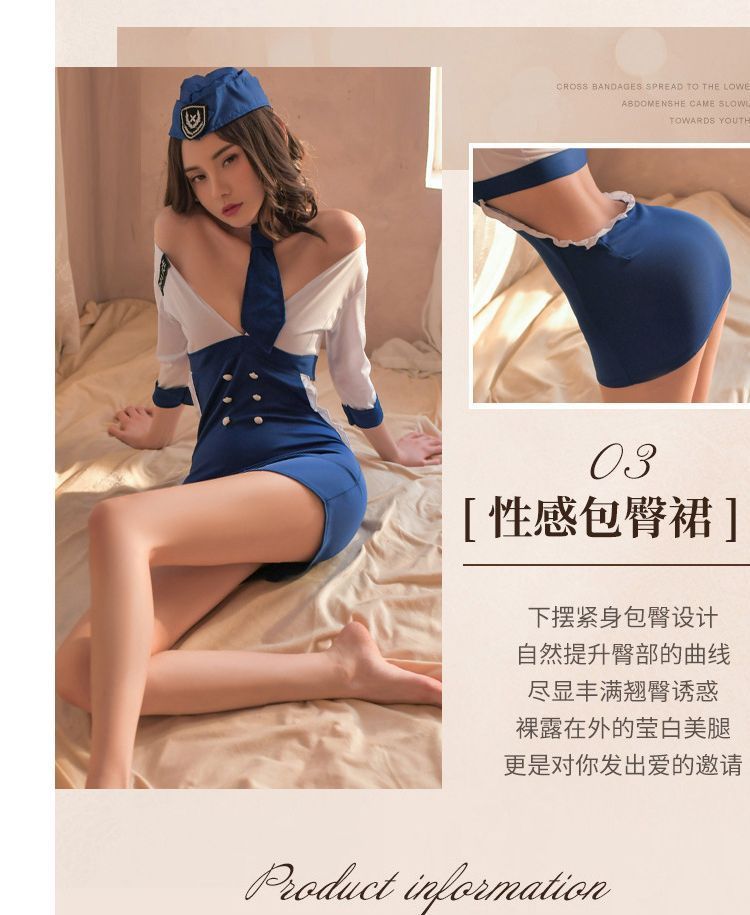 Hotty - Lingerie Uniform Kostuum / Kous / Set