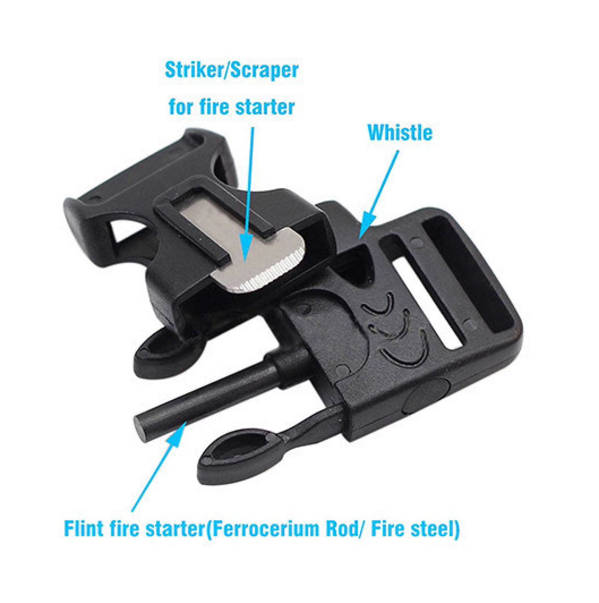 Milrab<br>Survival Bracelet m/ Fire Starter