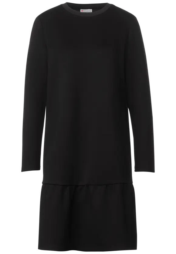 Knielanges Sweatkleid - Black