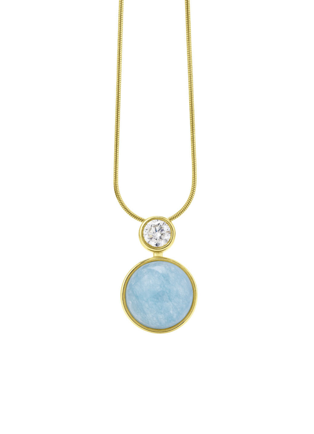 Elegante Raffinesse: Anhänger mit echtem, blauem Chalcedon
