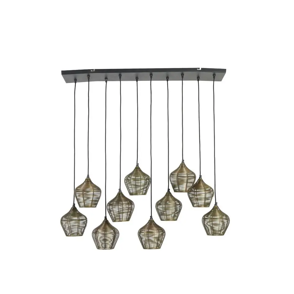 Hanglamp Alvaro - Antiek Brons - 120x25x29,5cm - 10L