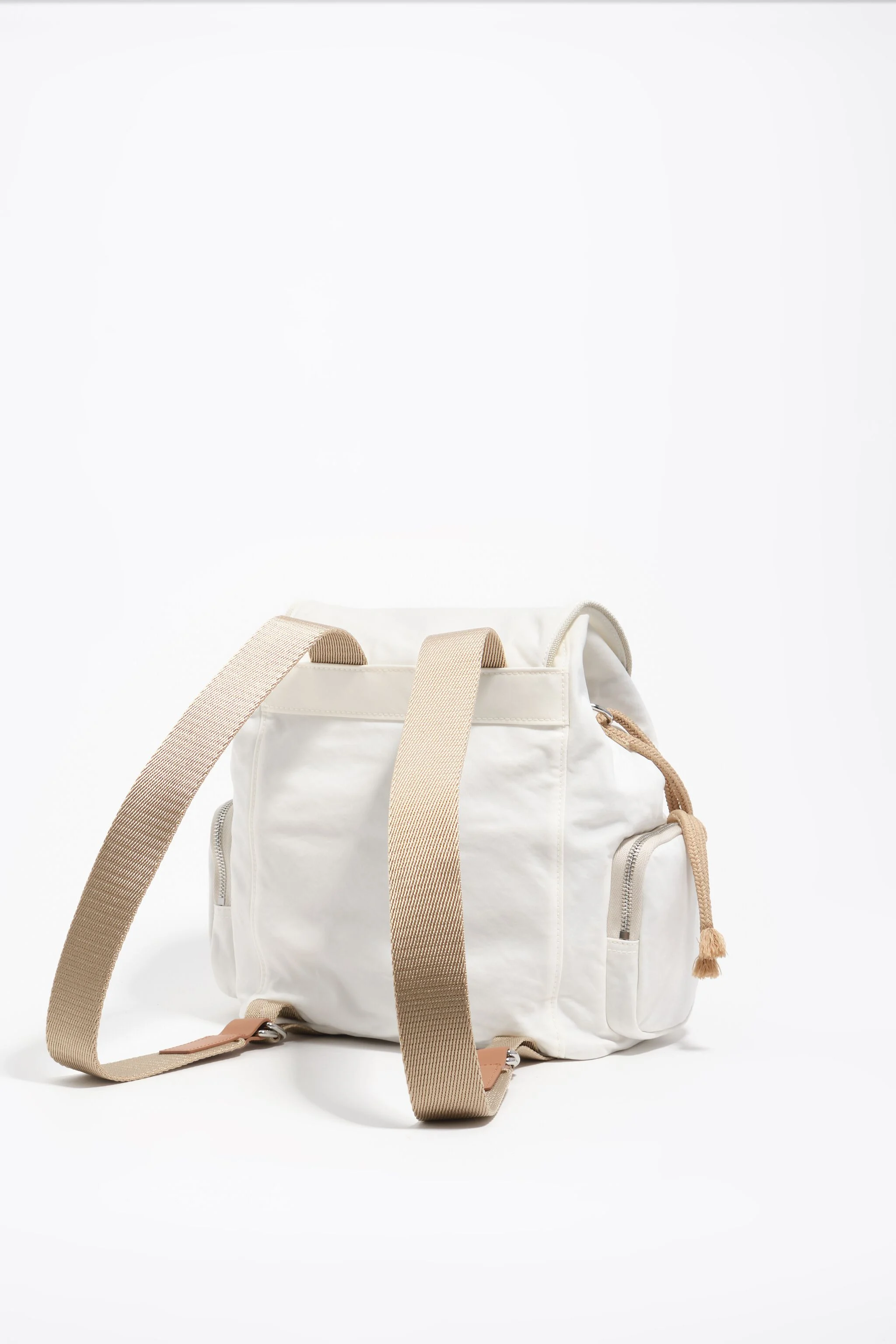 Mochila de bolso de náilon branco