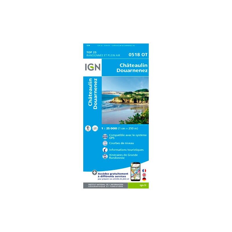 Châteaulin / Douarnenez - Carte topographique