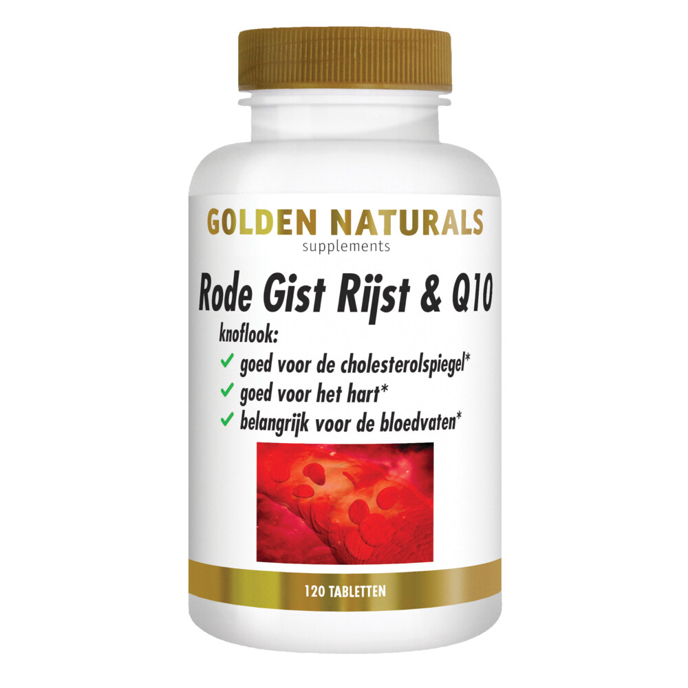 Golden Naturals Rode Gist Rijst & Q10 Vegan120 tabletten