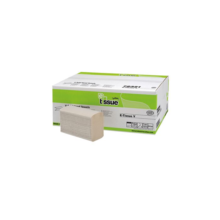 Handdoekpapier Z-Fold E-Tissue Zigzag vouw 2 laags 21x21,5cm 15x200 vel per doos (207321)