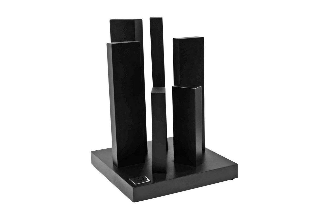 Yaxell Ran Tower 36070, 6-delige messenset met magnetisch messenblok beukenhout zwart