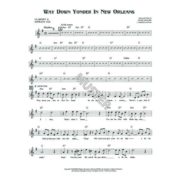 Music Minus One From Dixie to Swing Clarinet