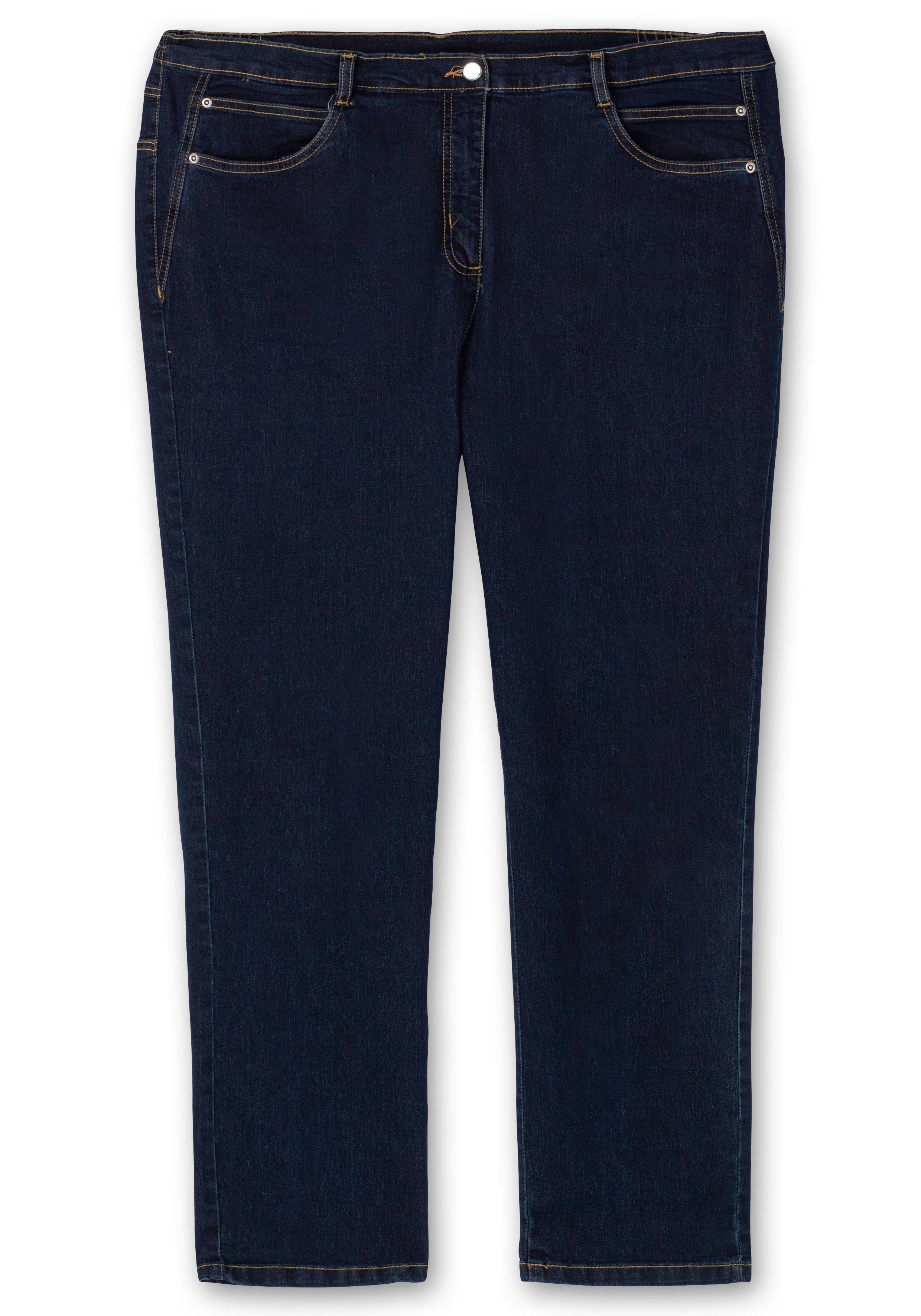 Gerade Stretch-Jeans mit Komfortbund