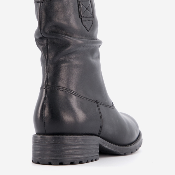 Hush Puppies gevoerde leren dames enkellaarsjes