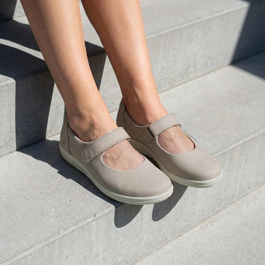 ECCO Soft 2.0 Mary-Jane beige Synthetisch Dames