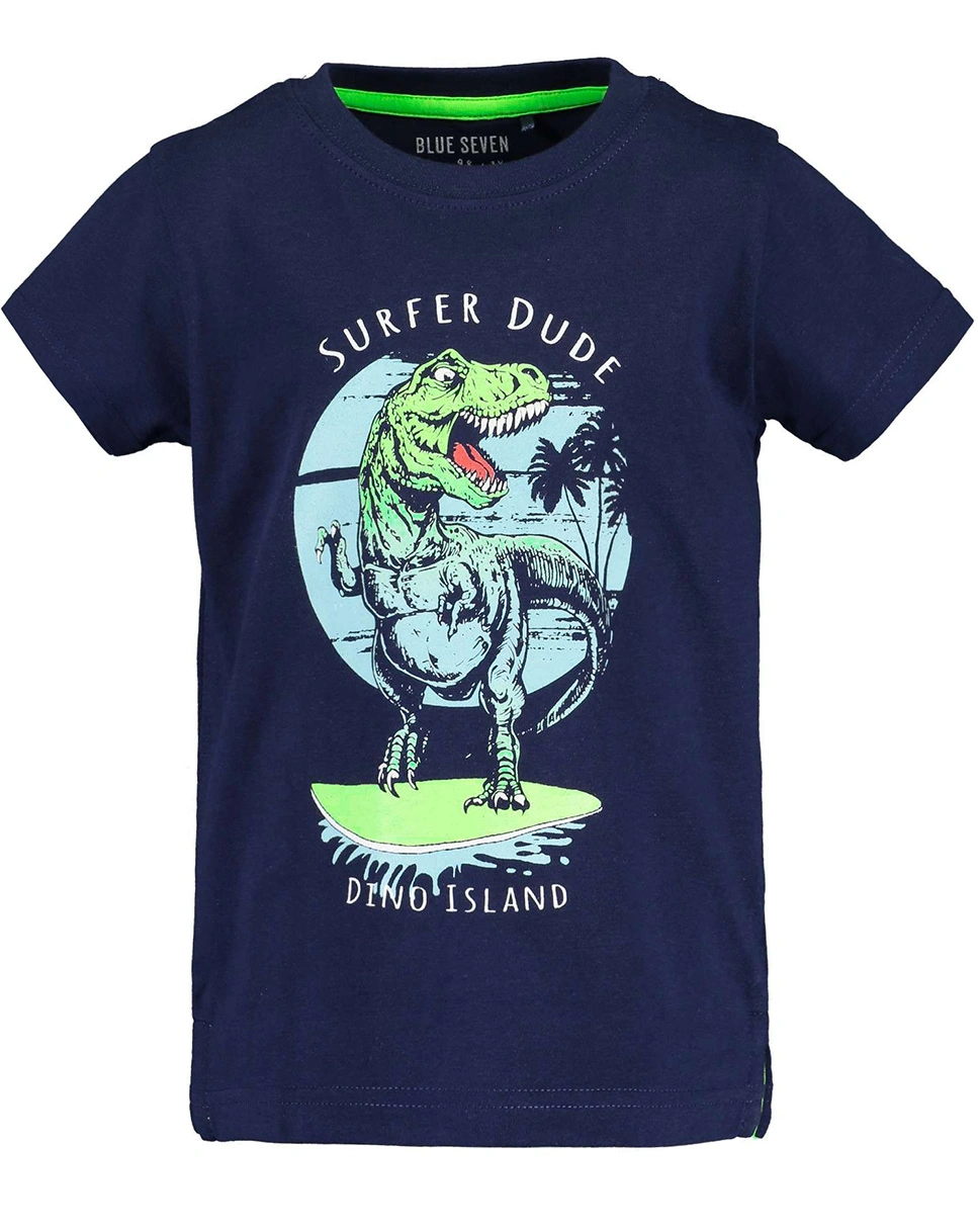 T-Shirt DINO SURFER DUDE in ultramarin