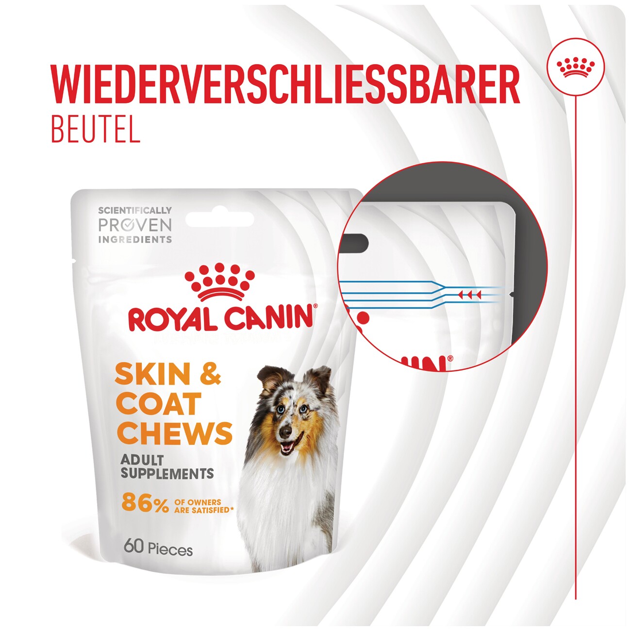 ROYAL CANIN Skin & Coat Adult Supplements Kausnacks 240 g