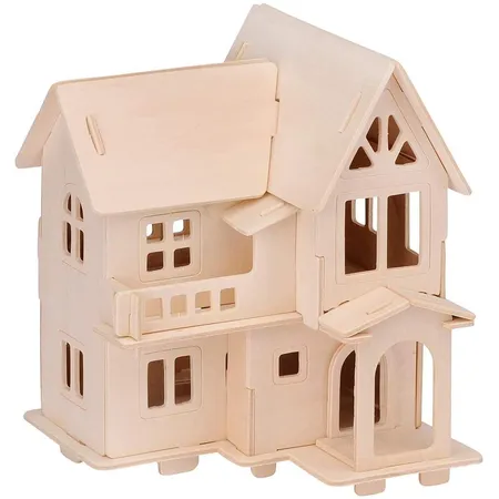 Marabu KiDS 3D Holzpuzzle Traumhaus, 33 Teile, ca. 16 x 20 cm