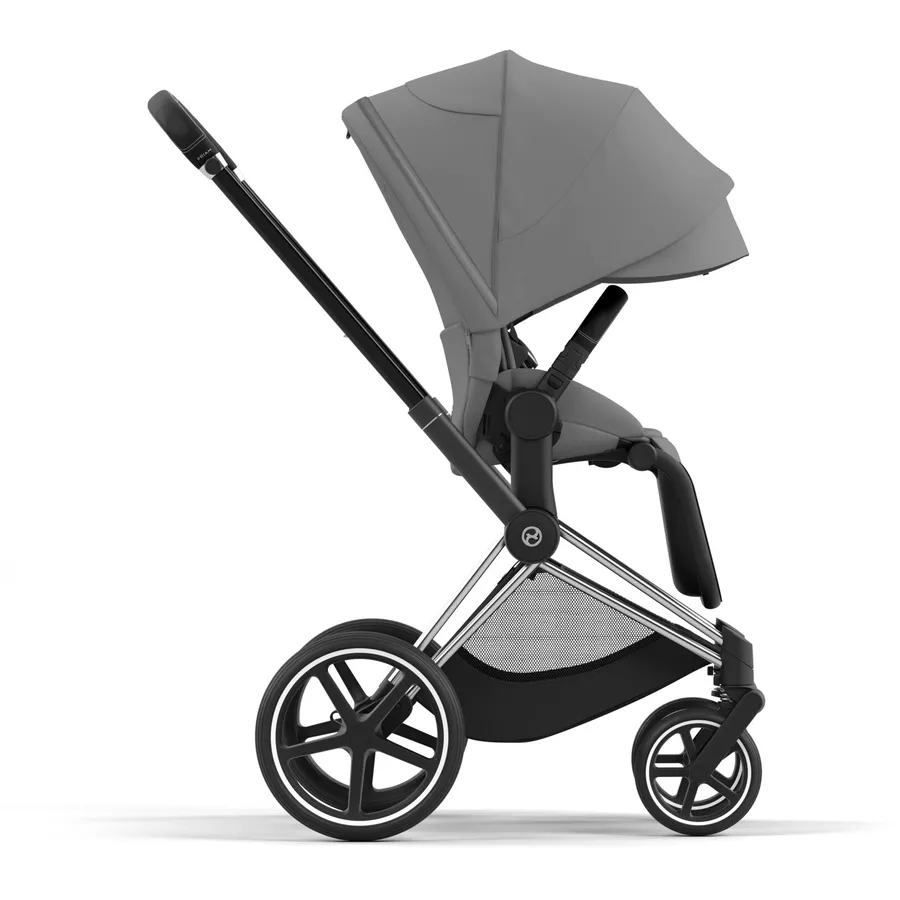 cybex PLATINUM Kombikinderwagen New Priam Chrome Black Mirage Grey