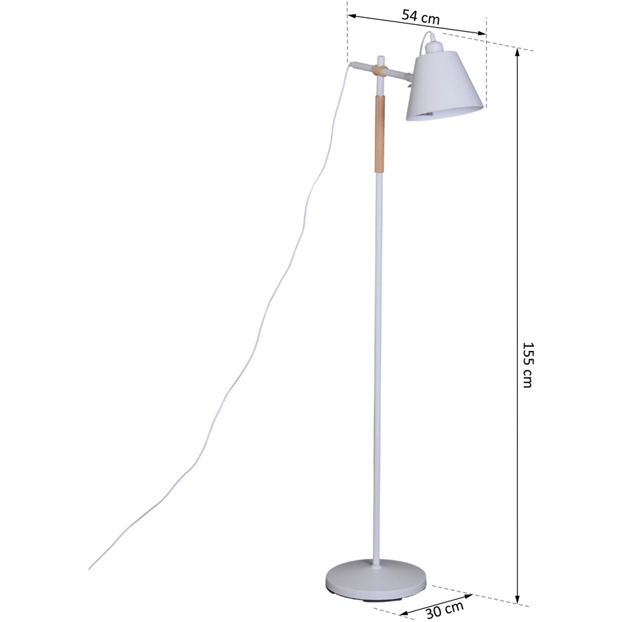 HOMCOM Stehlampe im industriellen Stil schwarz