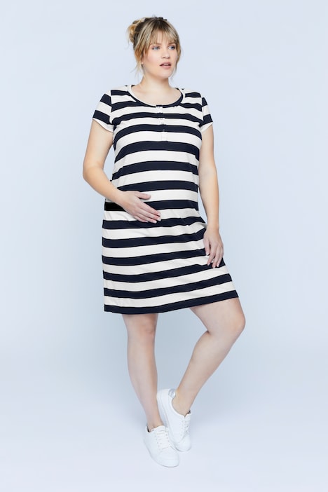 Bellieva Kleid, Jersey, Halbarm, seitliche Raffung, Biobaumwolle, GOTS
