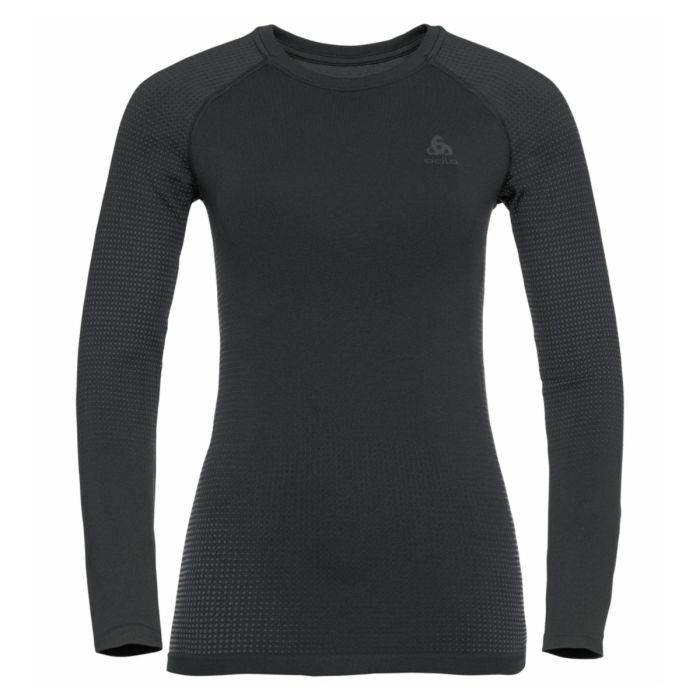 Odlo Dame T-shirts Top Crew Neck Long sleeve Sort