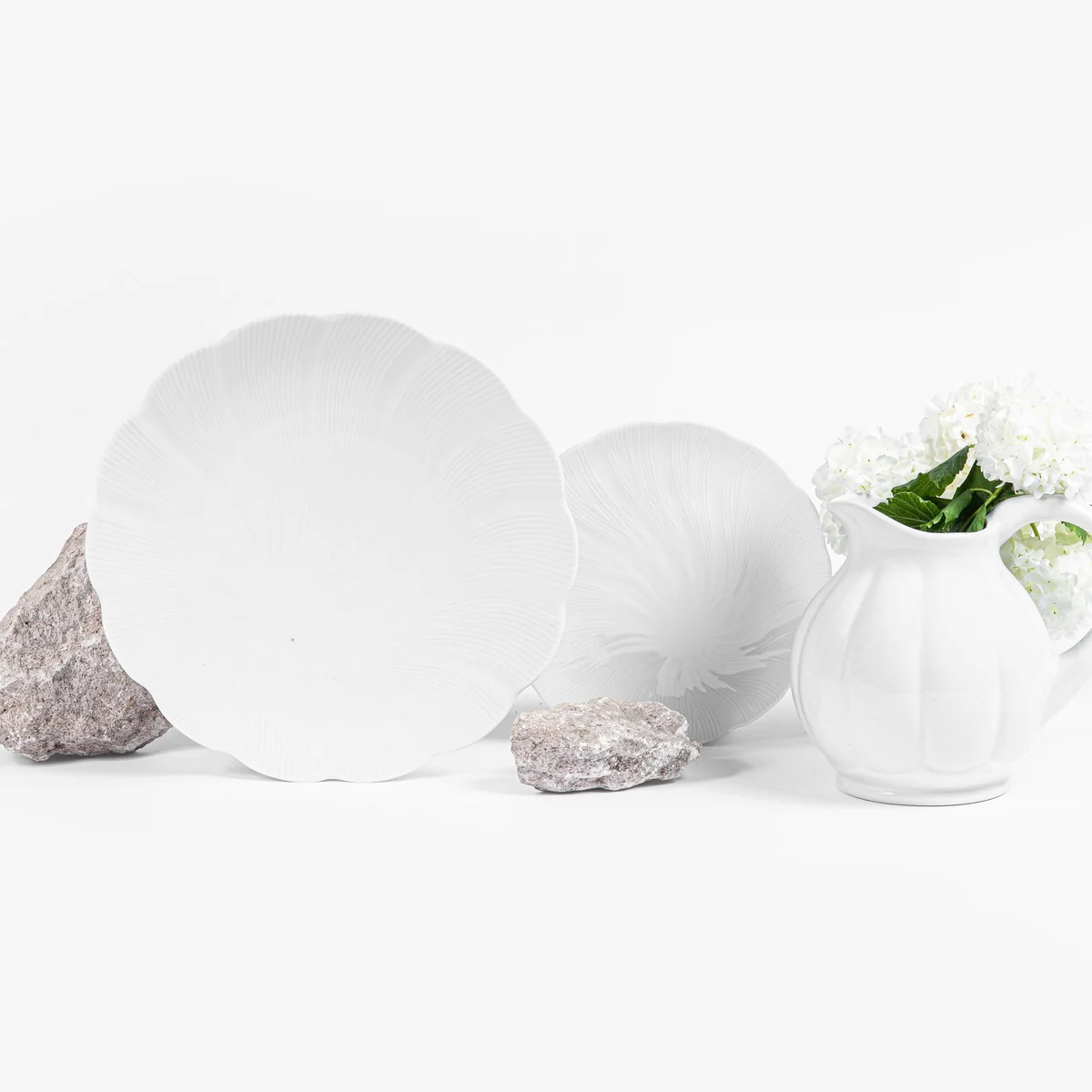 Assiette plate TAHITI blanche (25cm) OGRE La Fabrique