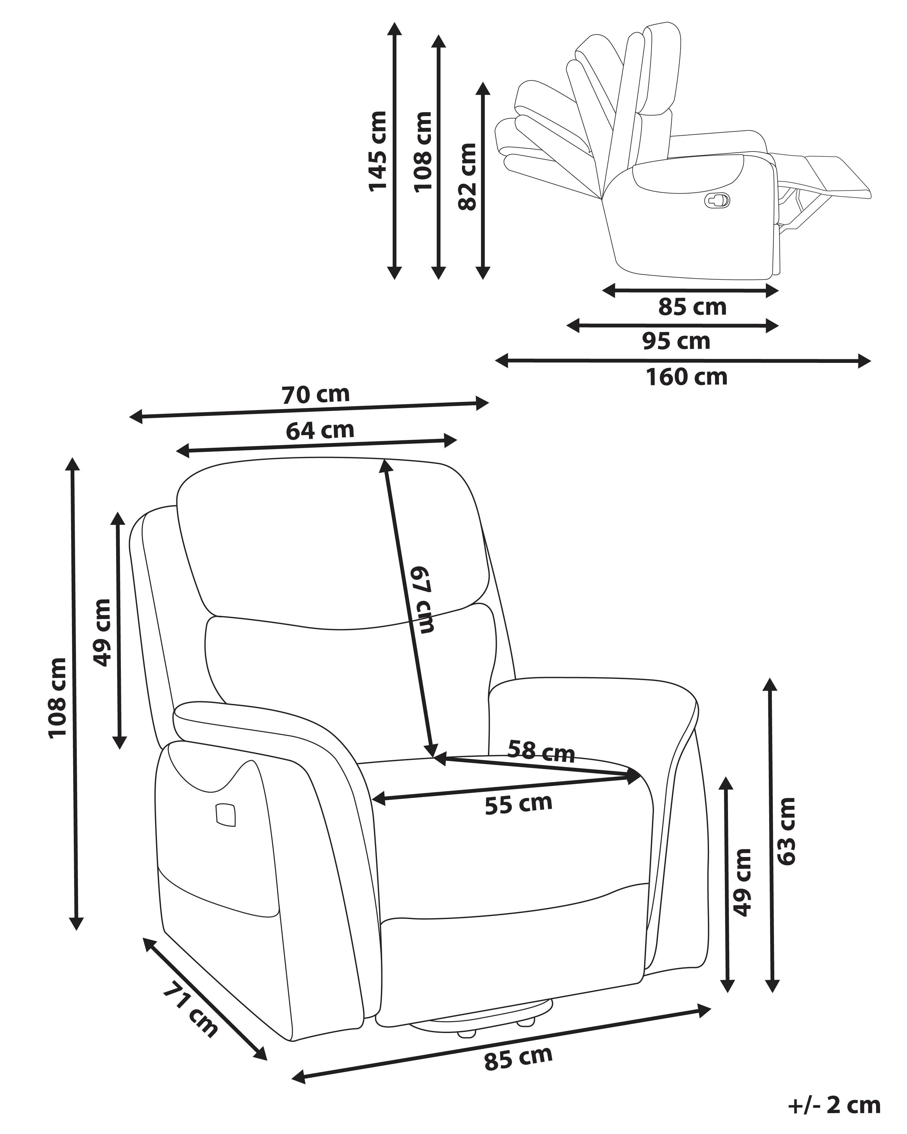 Elektrische relaxfauteuil GLORIE massagefunctie Kunstleer Groen