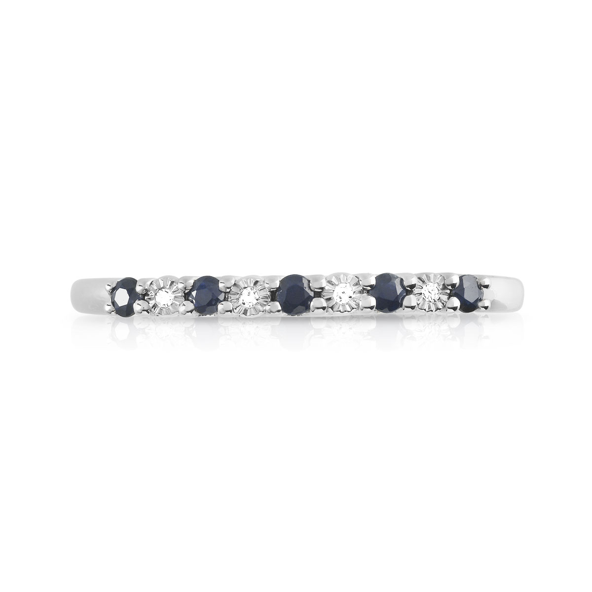 Bague argent 925 saphirs et diamants