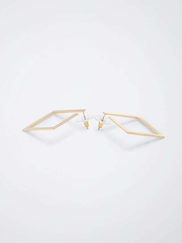 Brincos Metálicos Dourados - Dourado