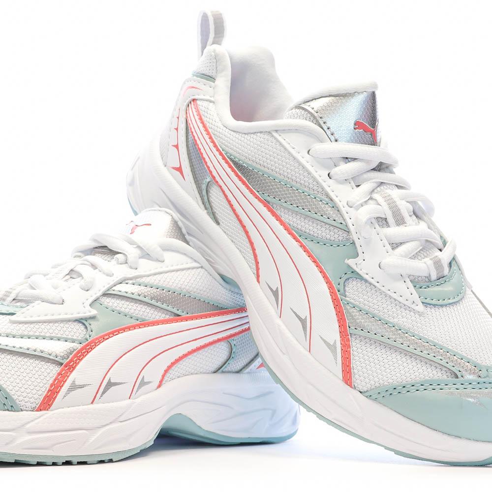 Puma Baskets Blanches/Bleu/Rose Fille Puma Morphic
