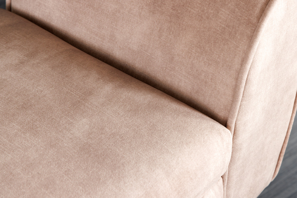 Design Sitzbank SCARLETT 90cm beige coffee Samt