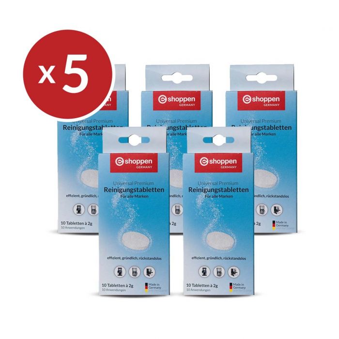 eShoppen 5er Set Reinigungstabletten á 10 Stck.