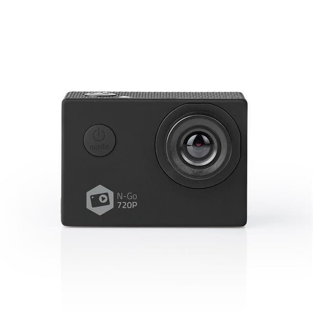 Nedis Action Cam | Enkelt Skærm | 720p@30fps | 5 MPixel | Vandtæt op til: 30.0 m | 90 min | Wi-Fi | App tilgængelig til: Android™ / IOS | Montering inkluderet | Sort