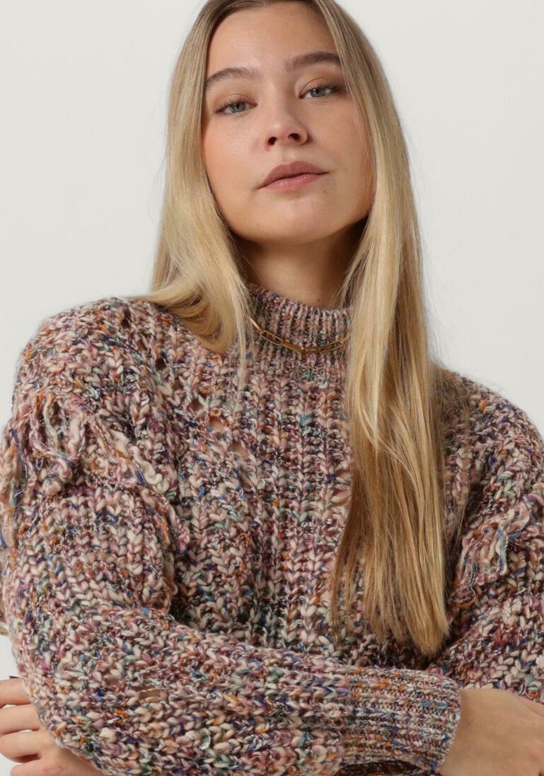 OBJECT bruine object trui fleur l/s knit