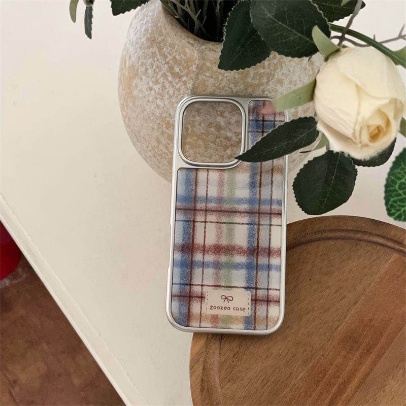 Elliure - Geruit telefoonhoesje - iPhone 16 Pro Max / 16 Pro / 16 Plus / 16 / 15 Pro Max / 15 Pro / 15 Plus / 15 / 14 Pro Max / 14 Pro / 14 Plus / 14 / 13 Pro Max / 13 Pro / 13 / 13 Mini