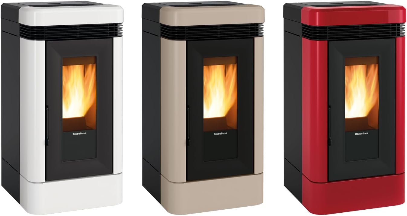 Extraflame 1283251 Lucia Plus Pelletofen Weiß/A+