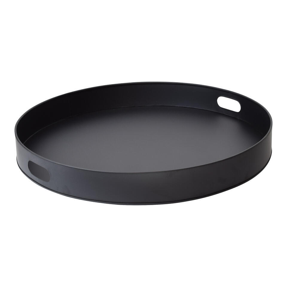 LOFT42 Tray Metalen Dienblad – Zwart – Ø60 cm