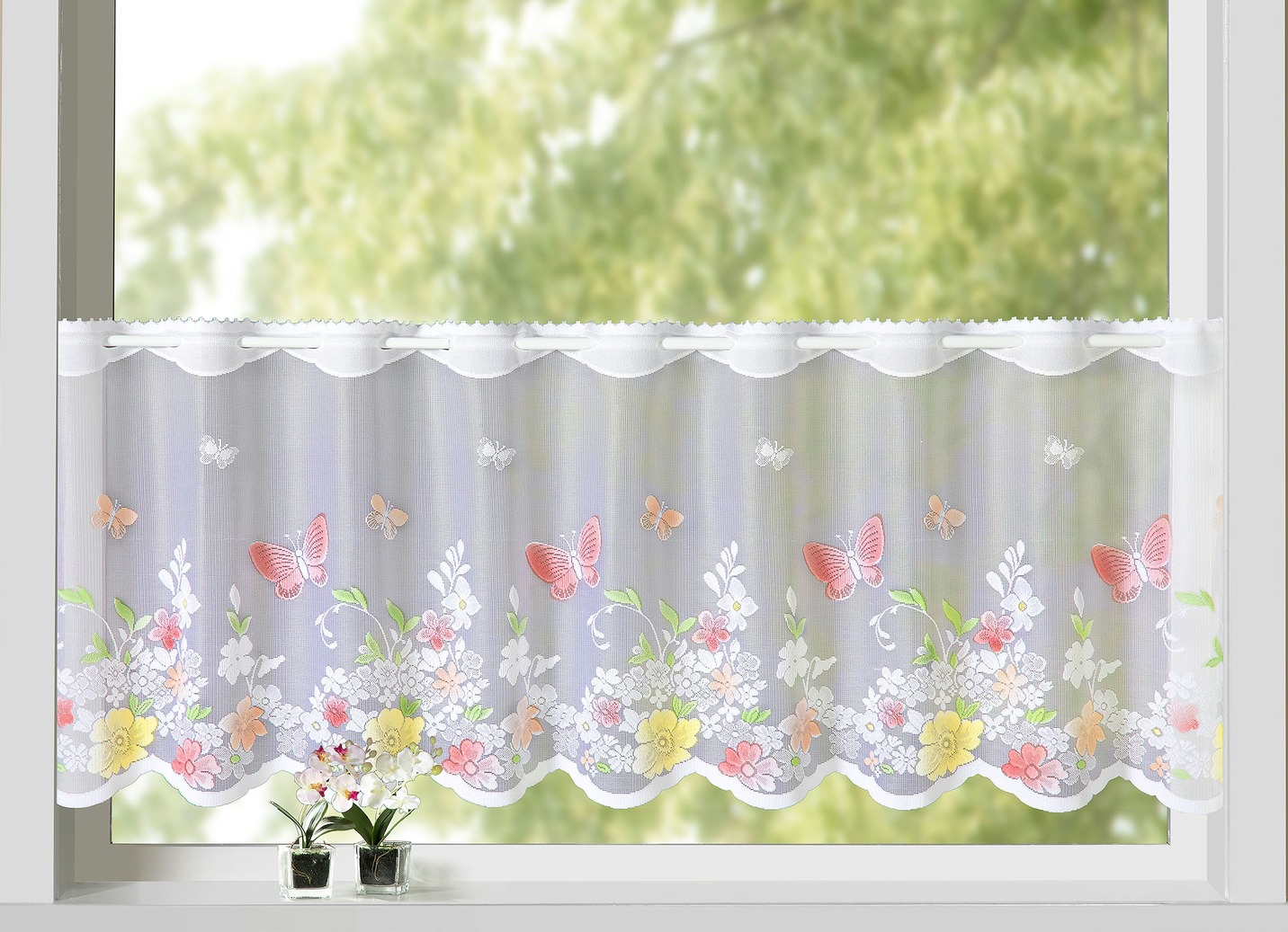 Kurzstore aus handkoloriertem Jacquard