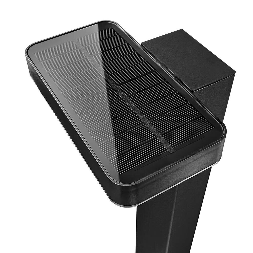 Rica LED solar padverlichting in zwart, 5W, 450lm, IP44, met bewegingssensor, vierkant