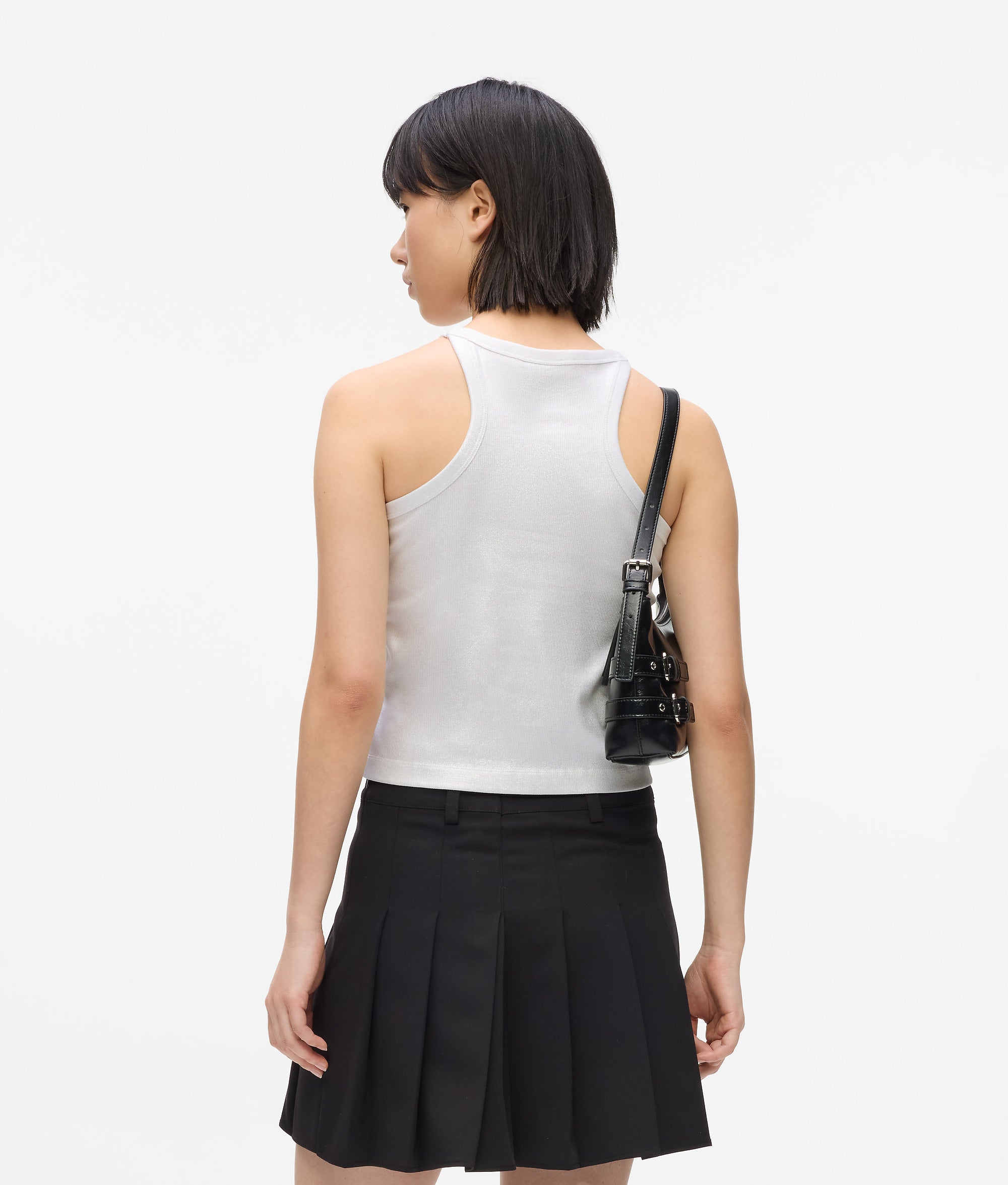 Gecoate geribbelde tanktop