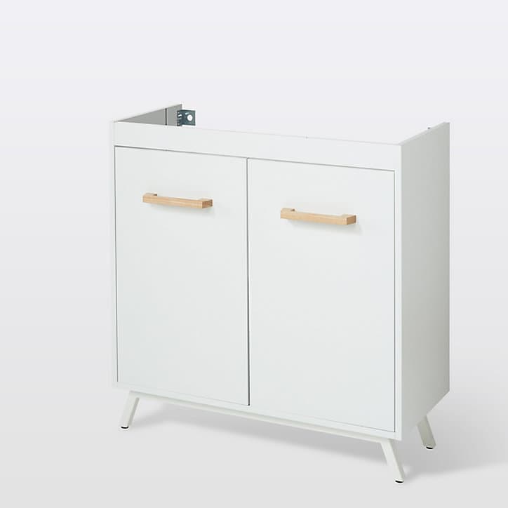 Meuble sous-vasque à poser GoodHome Ladoga blanc L. 80 cm