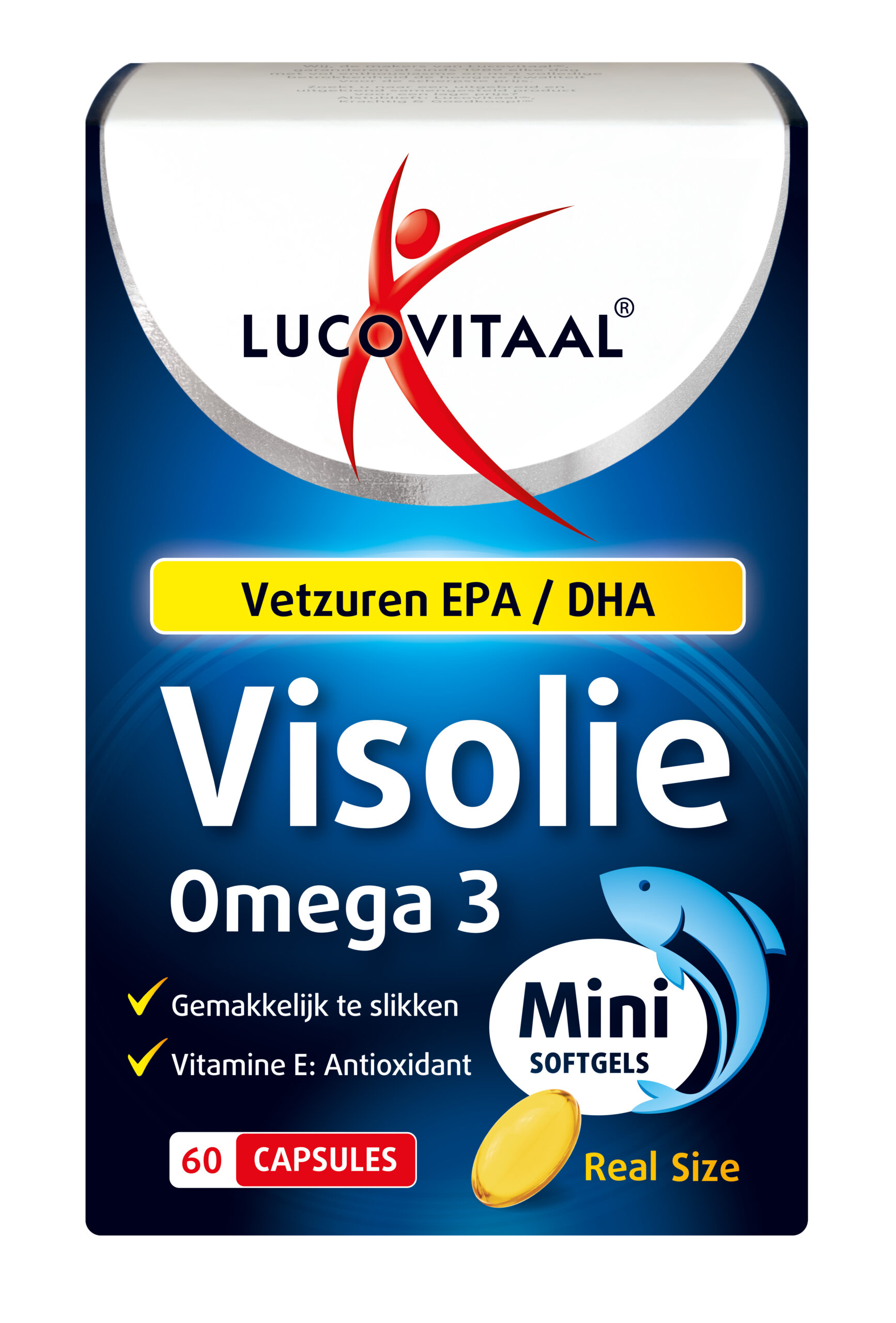 Lucovitaal Visolie Omega 3 (60 mini softgels)