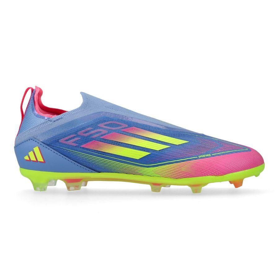 adidas F50 Elite Laceless FG Celestial Victory - Blue Fusion/Lucid Lemon/Lucid Pink Enfant