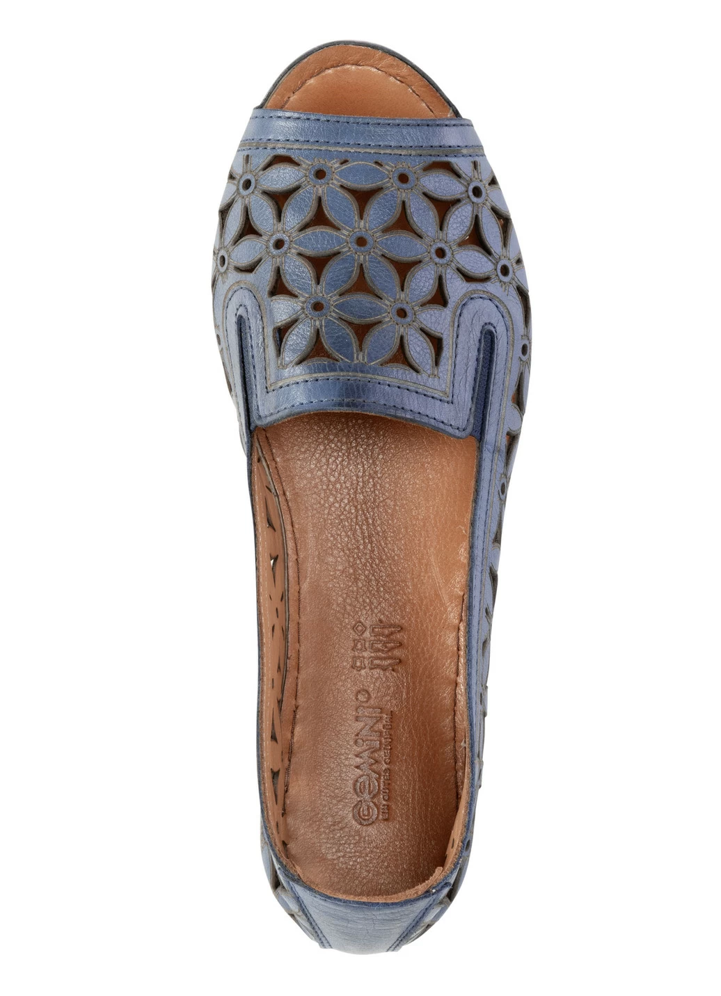 Gemini Slipper aus teilweise geprägtem Nappaleder