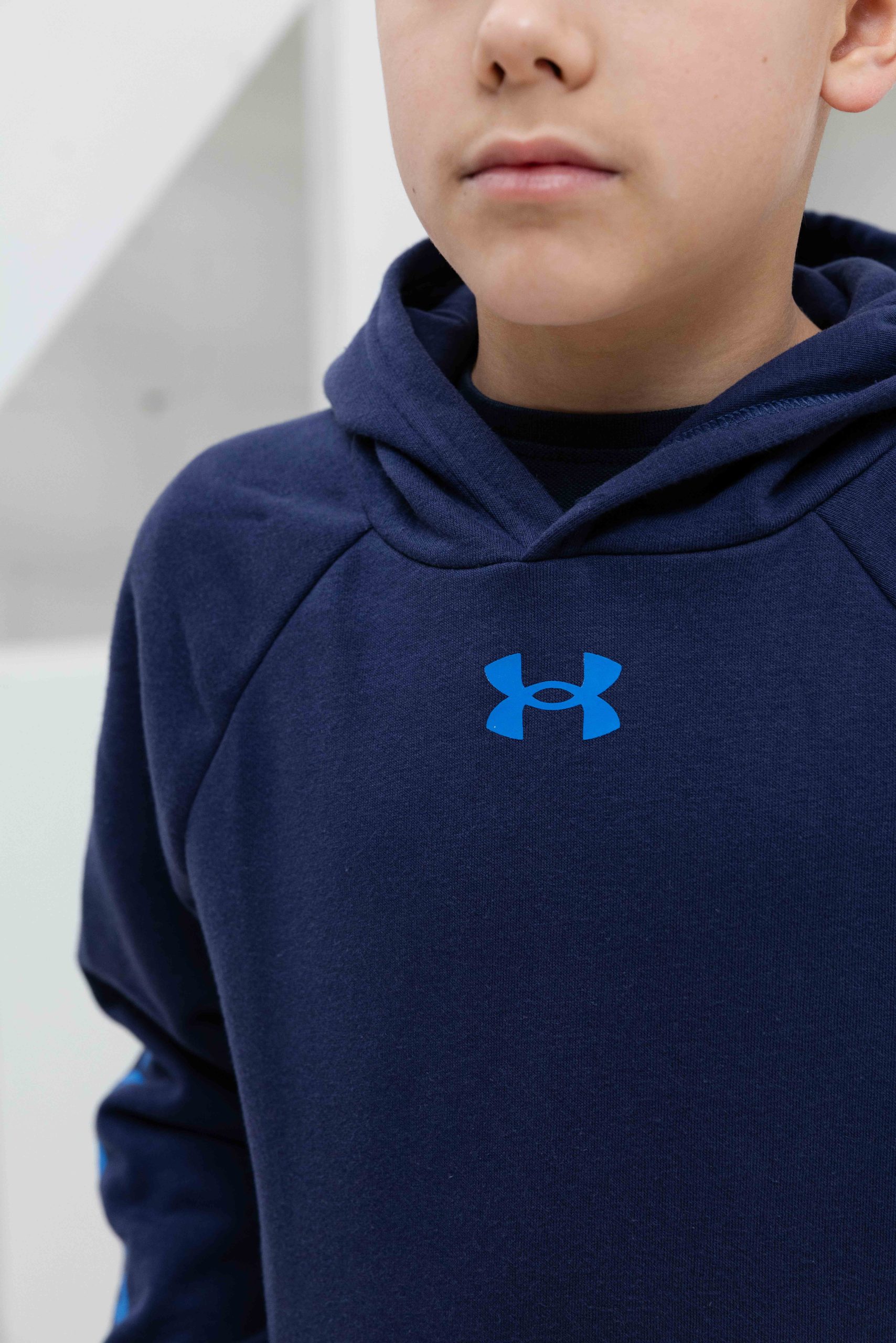 Under Armour Rival Fleece Trainingspak Kids Donkerblauw
