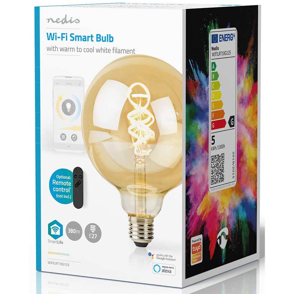 Nedis WIFILRT10G125 Smartlife LED Filamentlamp E27 806lm 4.9W warm-cool white