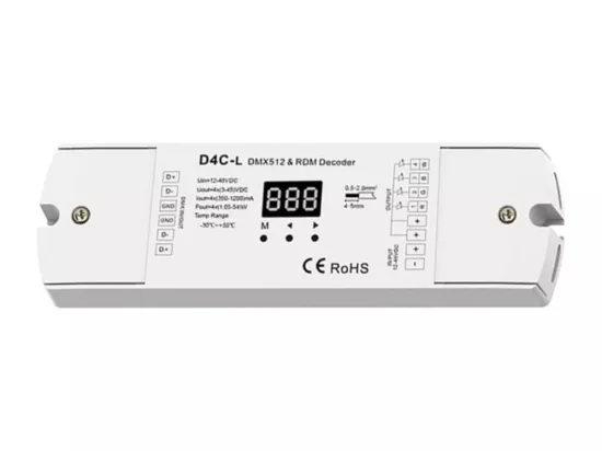 Décodeur DMX512 & RDM de 12-48V DC 350-1200mA 4 Canaux RGB/RGBW
