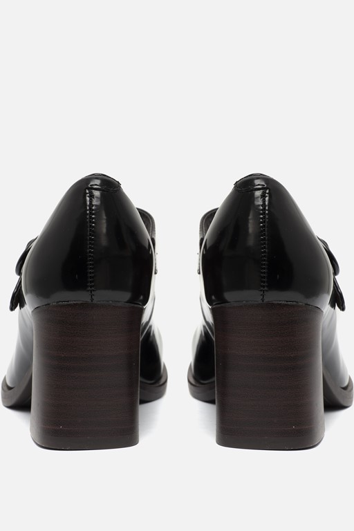 Tamaris Trotteur Pumps zwart Textiel