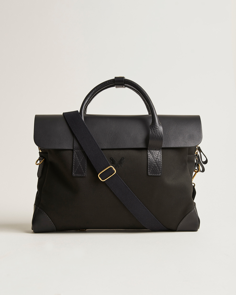 Bennett Winch Canvas Briefcase Black