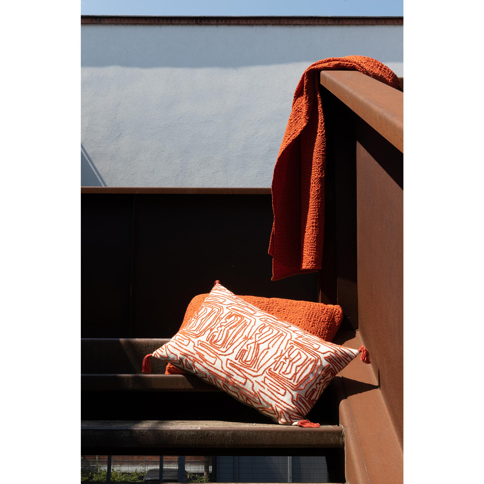 Jeté stonewashed tana rooibos 240 x 260 cm